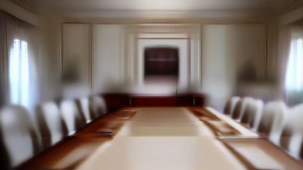 Diplomatic conference room setting representing India-Bangladesh bilateral talks.