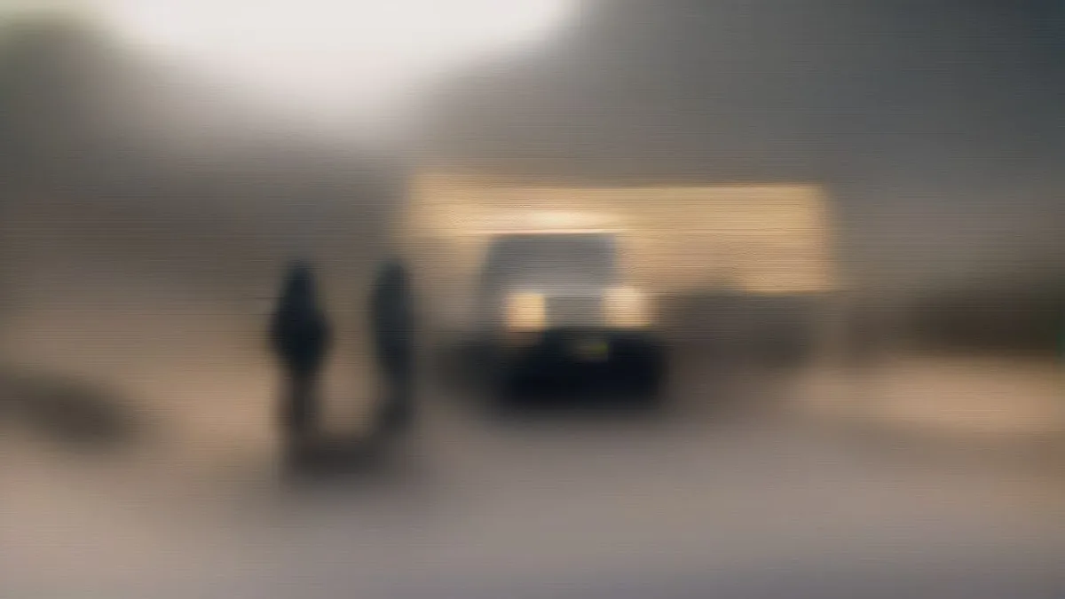 Armed security personnel at a checkpoint on a remote highway in Balochistan.