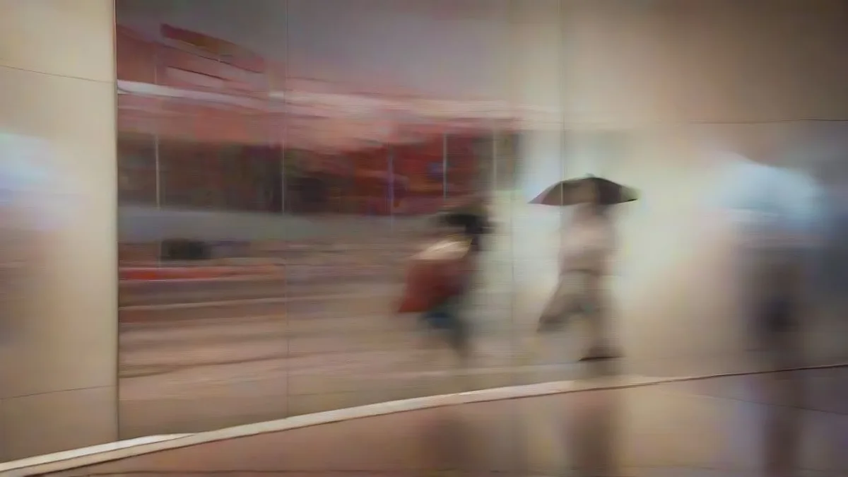 Modern cinema lobby in Beijing during the release of China's first AI-generated movie.