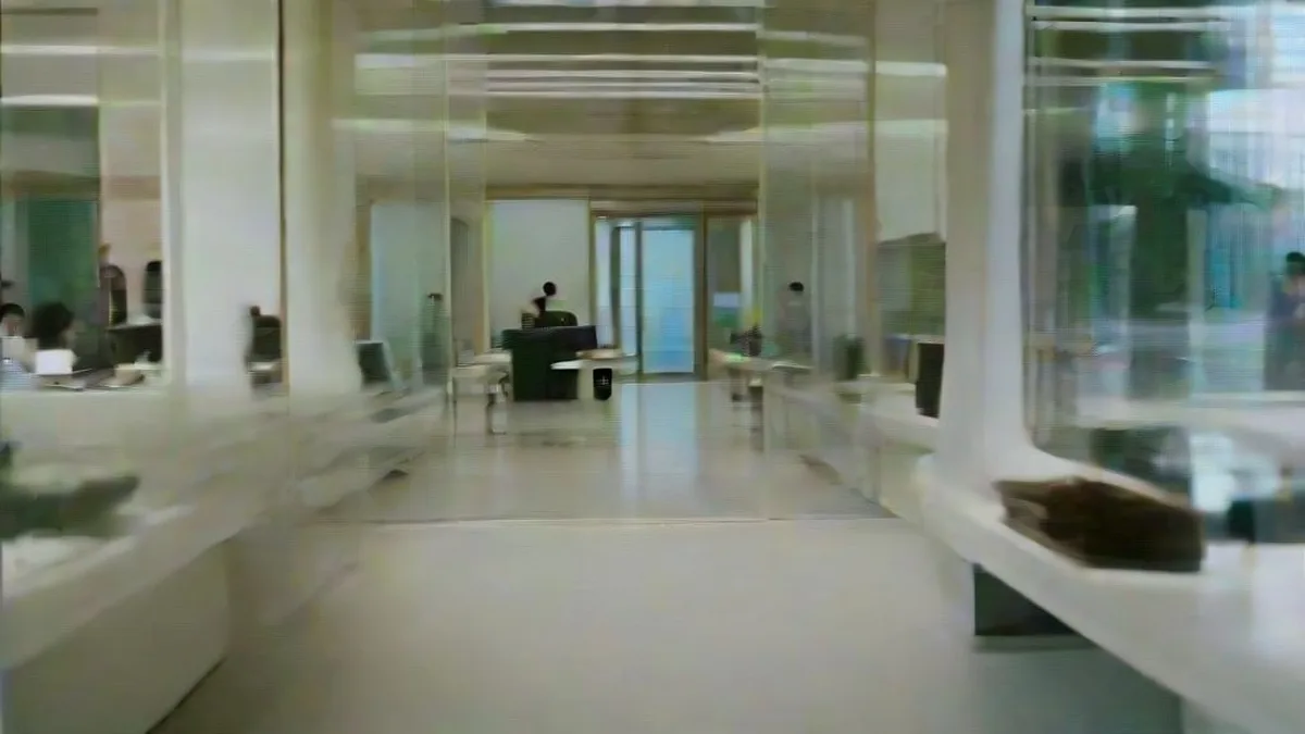 Financial traders working at computer terminals in Shanghai during market downturn