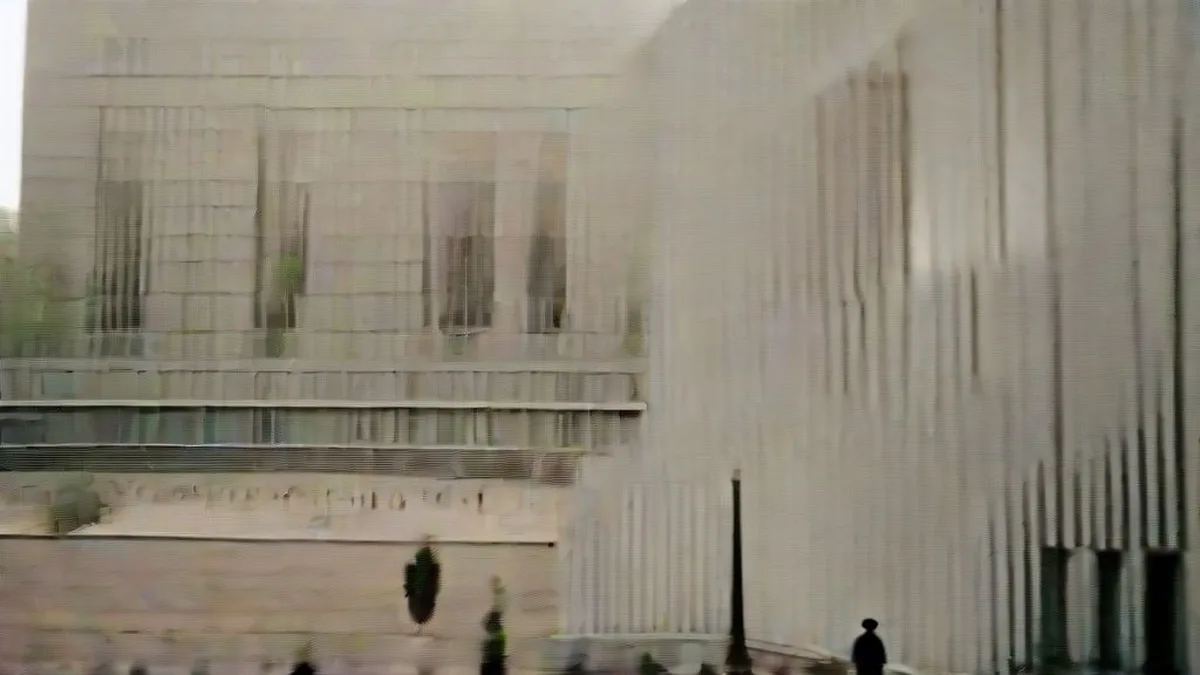 Exterior view of a New Delhi court building under natural daylight.