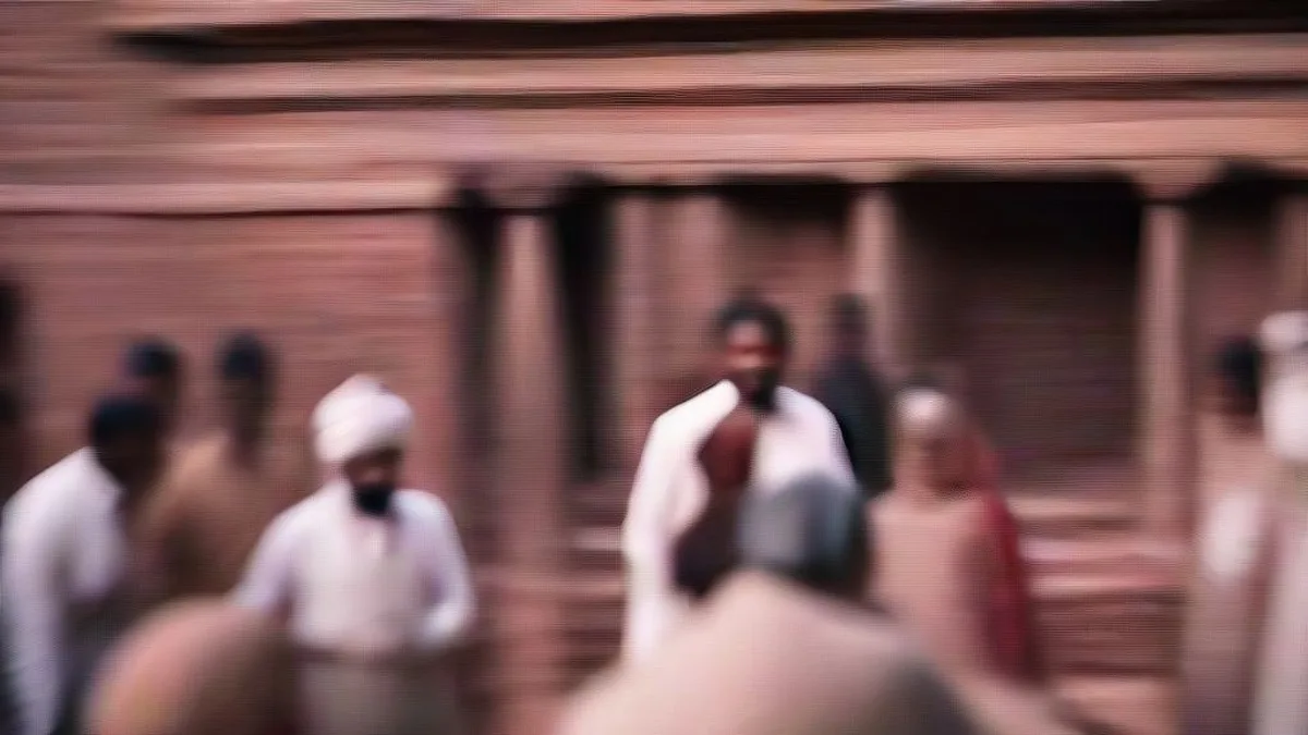 A guided heritage walk taking place at Mehrauli Archaeological Park in Delhi.
