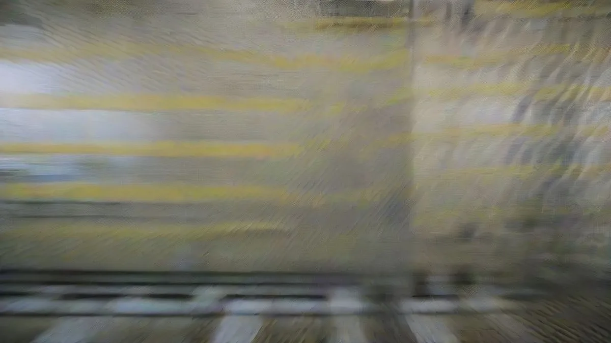 Crowded Delhi Metro station platform during evening commute hours.