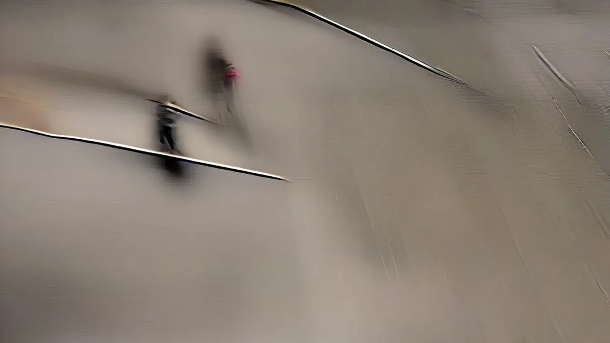 Pedestrians walking down a busy American street under natural daylight.