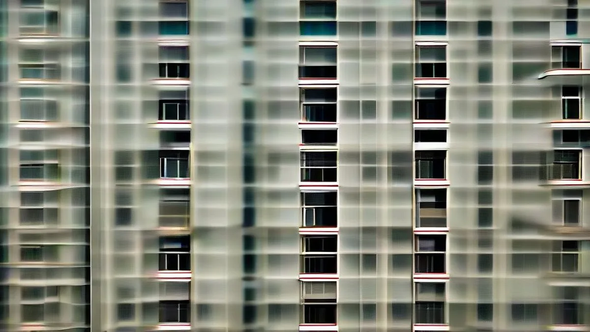 Apartment towers at a residential housing complex in Ghaziabad.