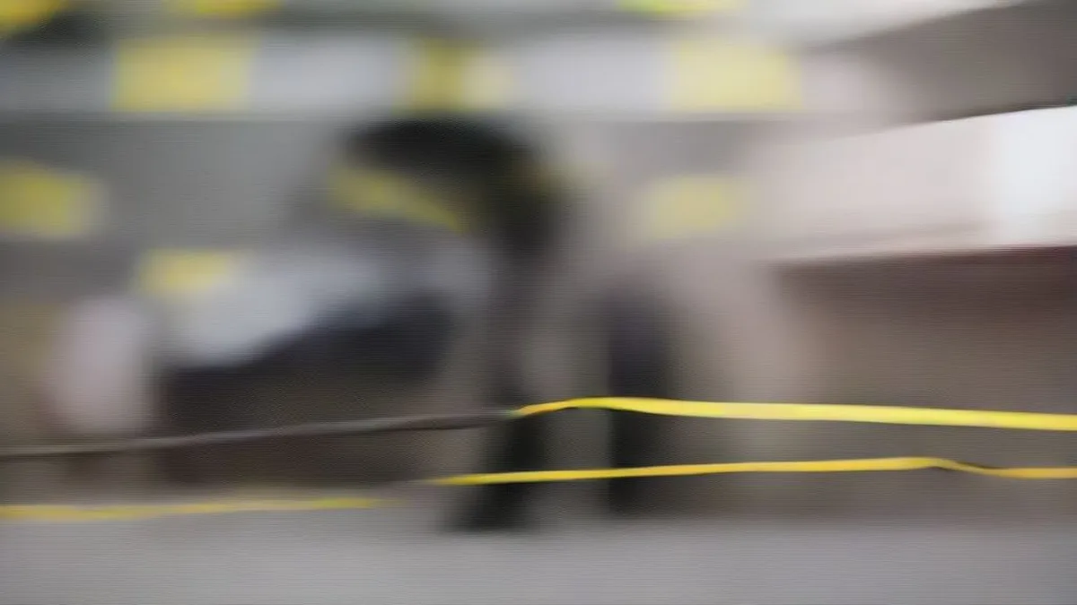 Police and forensic experts investigating the crime scene outside a Guwahati hotel.