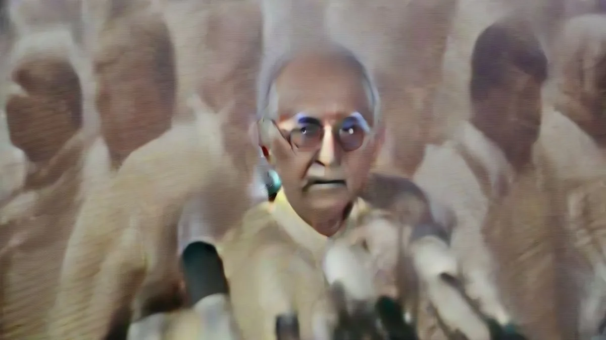 Congress chief Mallikarjun Kharge speaking at a public event.