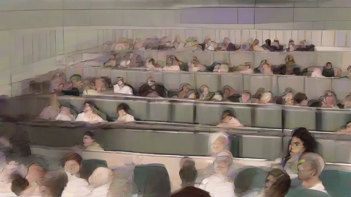 Auditorium filled with researchers attending a scientific conference on photonics.