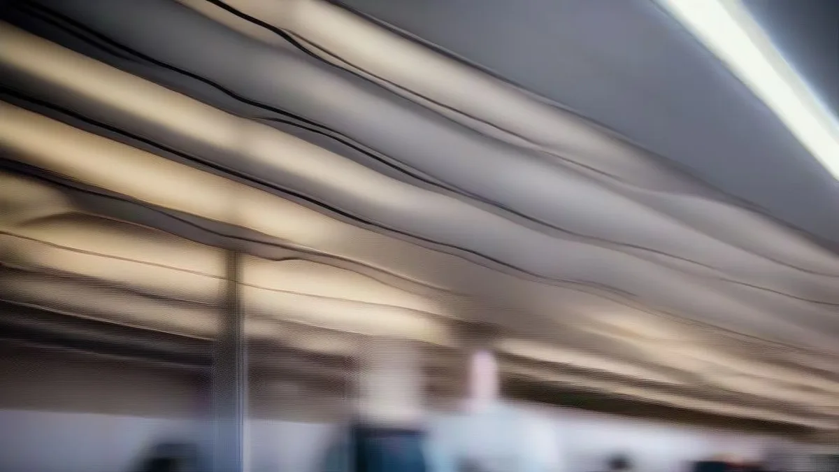 A traveler waiting at an international airport terminal during flight disruptions.