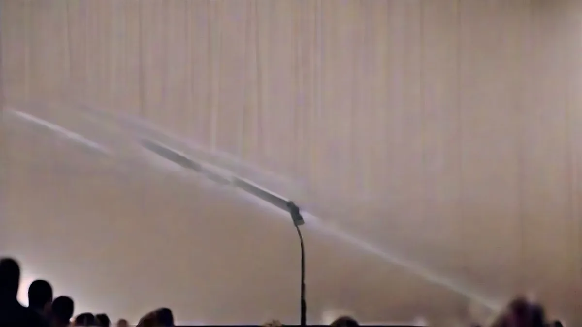 A speaker addressing a conference audience on India's research and innovation future.