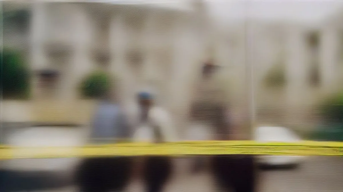 Police personnel stationed at a barricade in a Kolkata residential neighborhood