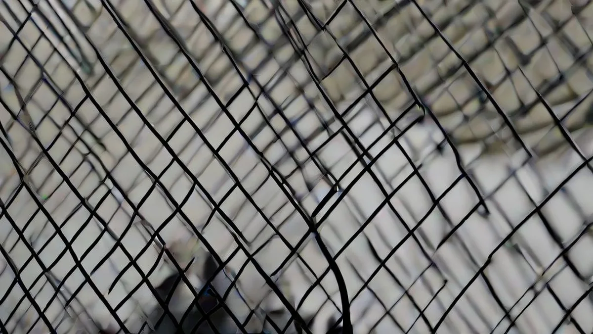 Tourists standing outside locked iron gates of the Louvre Museum in Paris during protests.