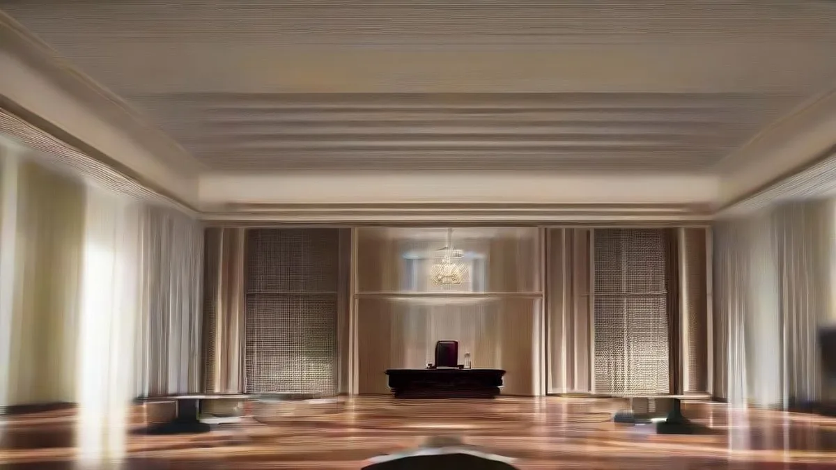 Diplomatic meeting room where Russian and US officials discussed resuming peace talks for Ukraine.