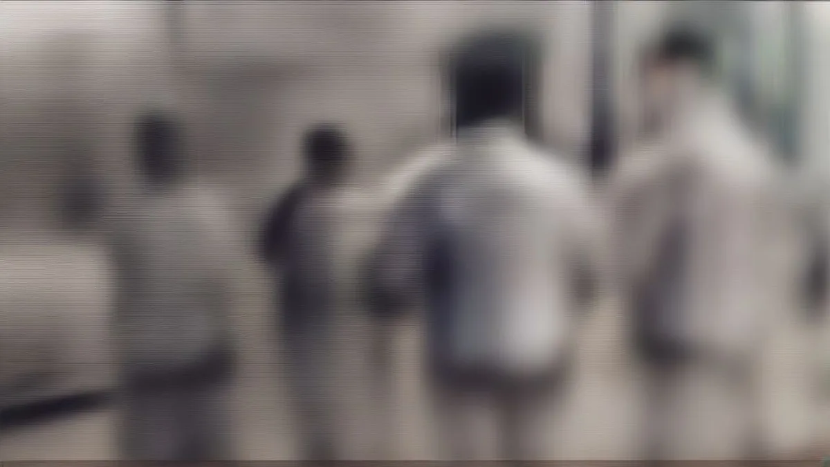 Police officers escorting suspects outside a Mumbai court building