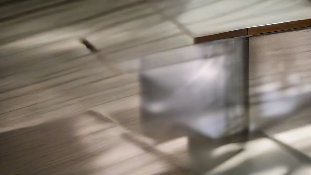 An empty glass display case inside a dimly lit historical museum gallery.