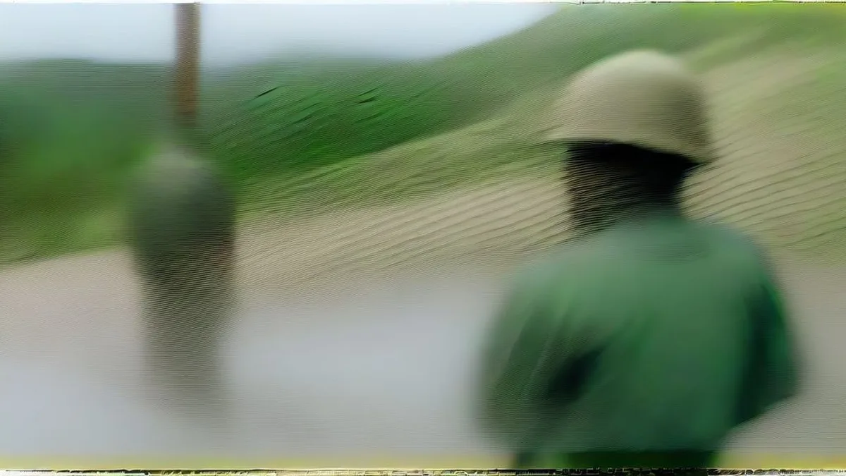 Paramilitary personnel stationed near a designated camp in Manipur during security operations.