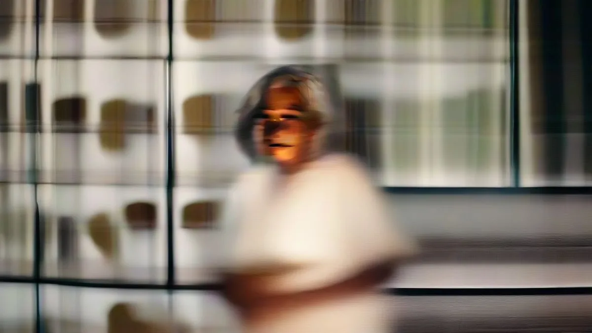 Sonia Gandhi holding her newly published memoir in a brightly lit room