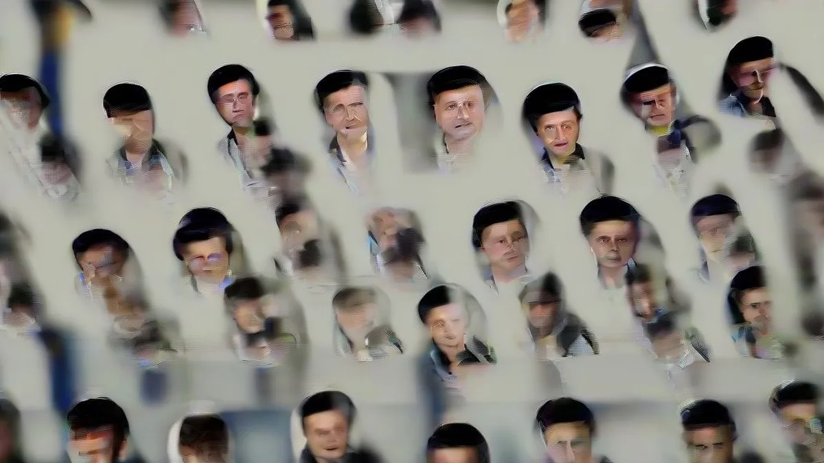 Ukrainian President Volodymyr Zelenskyy speaking at a press conference